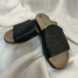 NAOT Women’s Black Leather Slide Sandals